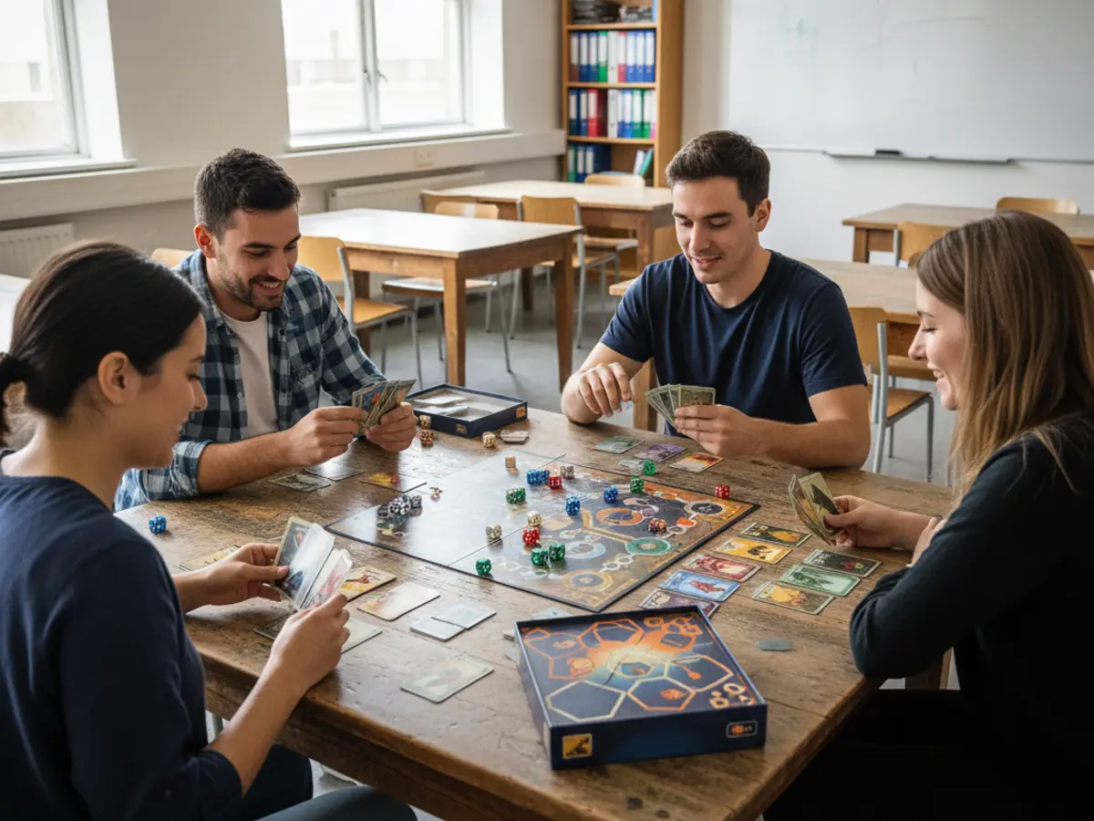 Jouer à quatre autour de la table