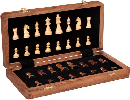 Atmosphera Laney Houten Schaakspel - 31x31x3cm - Multi