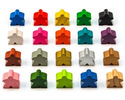 Houten 16 mm Pionnen voor Bordspellen - 50 Stuks Blanco