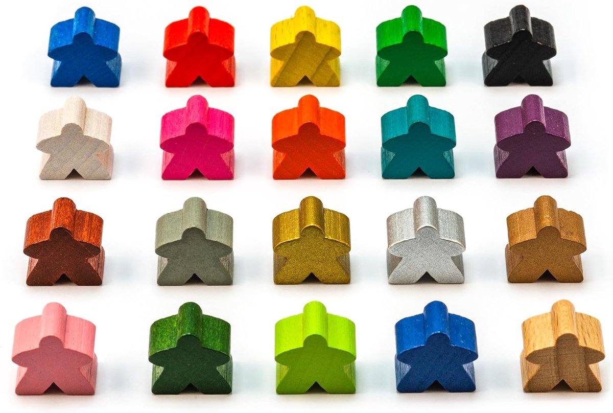 Houten 16 mm Pionnen voor Bordspellen - 50 Stuks Blanco