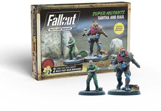 Fallout: Wasteland Warfare - Super Mutants: Tabitha and Raul - Uitbreiding - Modiphius Entertainment - Ongeschilderd