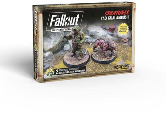 Fallout: Wasteland Warfare - Creatures: Yao Guai Ambush - Uitbreiding - Modiphius Entertainment - Ongeschilderd