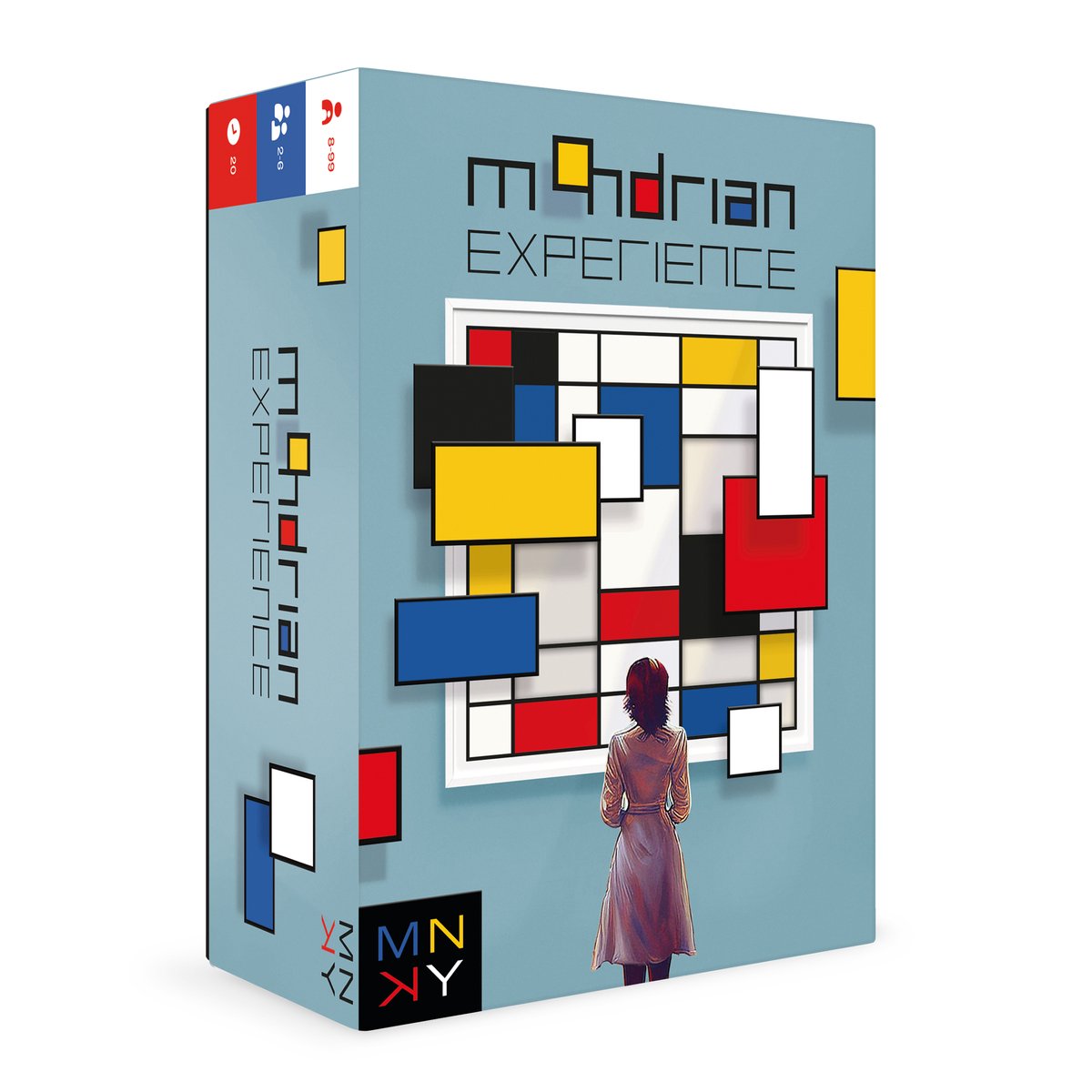 MNKY Entertainment spel Mondrian Experience bordspel kunst.