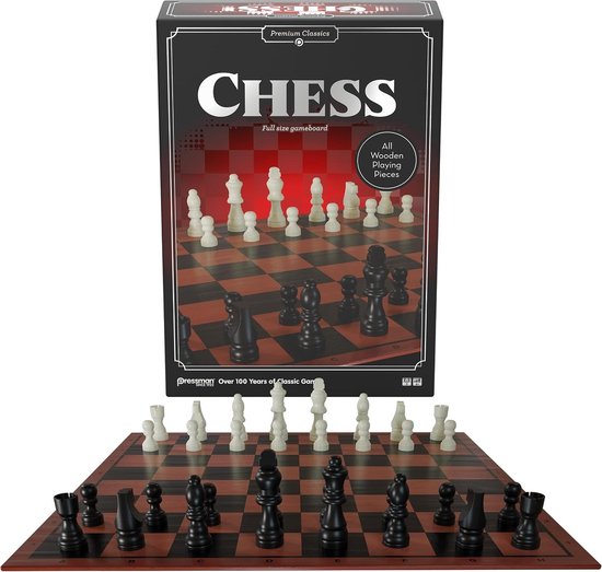 Schaakstenen - Premium Schaakspel - Houten Speelstukken - Klassiek Bordspel Spelers Jaar