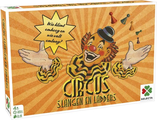 Tactic Spellen van Toen: Circus / Slangen en Ladders – Bordspel – Familiespel – jaar – 2-6 spelers