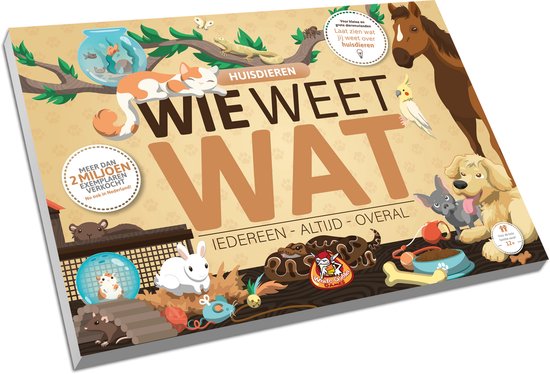 White Goblin Games - Wie Weet Wat: Huisdieren - Partyspel - 2 tot 10 spelers - Speelt snel en de uitleg is nóg sneller - Wie Weet Wat speel je altijd, met iedereen en overal - Ideaal cadeau