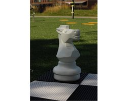 Ubergames - Schaakstuk - Paard 45 cm - Wit - Geschikt Voor Ubergames Schaakspel