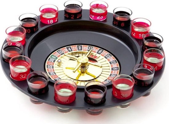 Jeu à boire Roulette avec 16 verres à shot - Shot Roulette - Roulette à boire - Jeu à boire