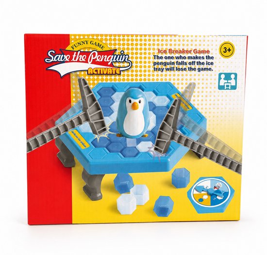 GAGATO - Save the Pinguin – Gezelschapsspel – Actiespel met Vallende Pinguïn – Kinderspel jaar – Familiespel