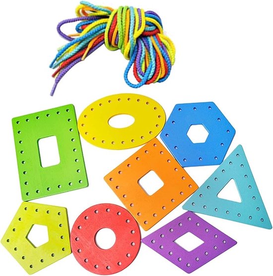 Ce jeu d'apprentissage en bois pour enfants est un jouet éducatif qui stimule la motricité fine. Doté de formes géométriques aux couleurs vives, il convient parfaitement aux enfants de 2, 3 et 4 ans, filles comme garçons.