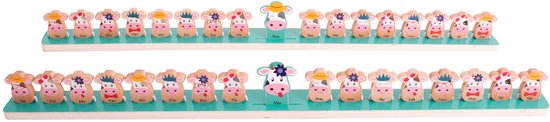 BS Toys Bordspel Welke koe ben ik? - Variant van Wie Ben Ik - Speelgoed Raad de Koe - Gezelschapsspel Jaar - 2 Spelers - Cadeau kind