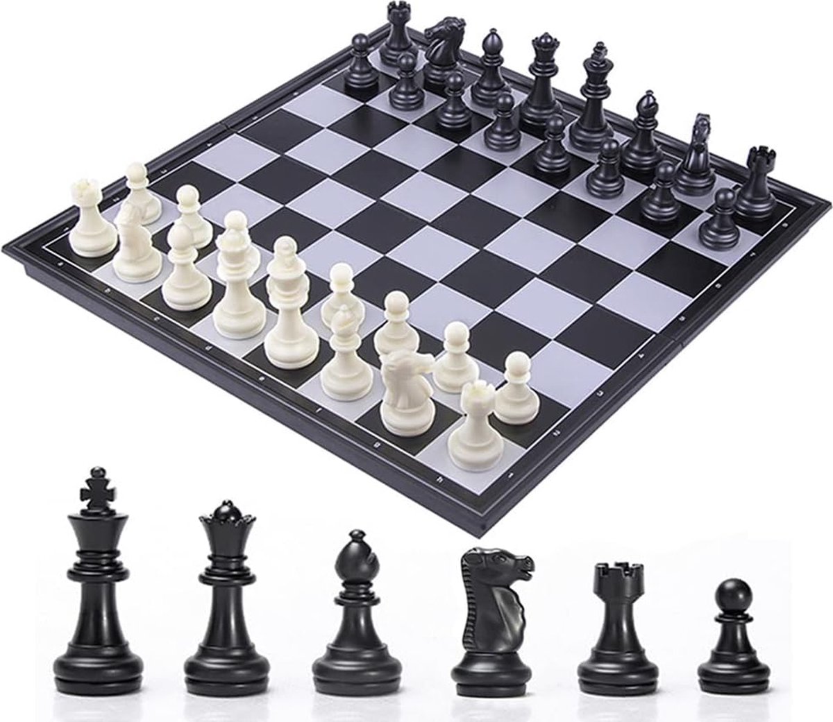 Solacis Jeu d'échecs magnétique - Échiquier magnétique - Jeu d'échecs de voyage - Échecs - Jeu d'échecs - Incontournable !