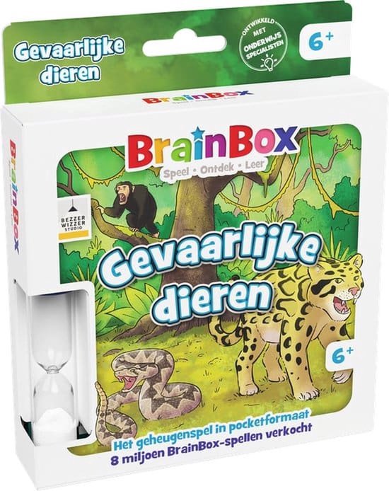 Brainbox Pocket Gevaarlijke Dieren - Belgisch Kaartspel