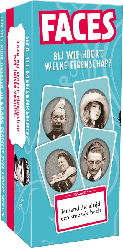 Tactic Faces - Partyspel - Hilarisch Mensenkennis Spel - Kies Wie het Beste Past bij de Omschrijving - Oordelen, Stemmen en Lachen - Gezelschapsspel voor Familie en Vrienden - 3 tot 8 Spelers - Jaar