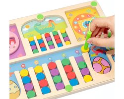 Magnetisch - Magnetisch Doolhof - sorteerspel - Cartoon houten doolhofspeelgoed - schattig educatief speelgoed - kleurrijk sorteerspeelgoed voor thuis - kleuterschool