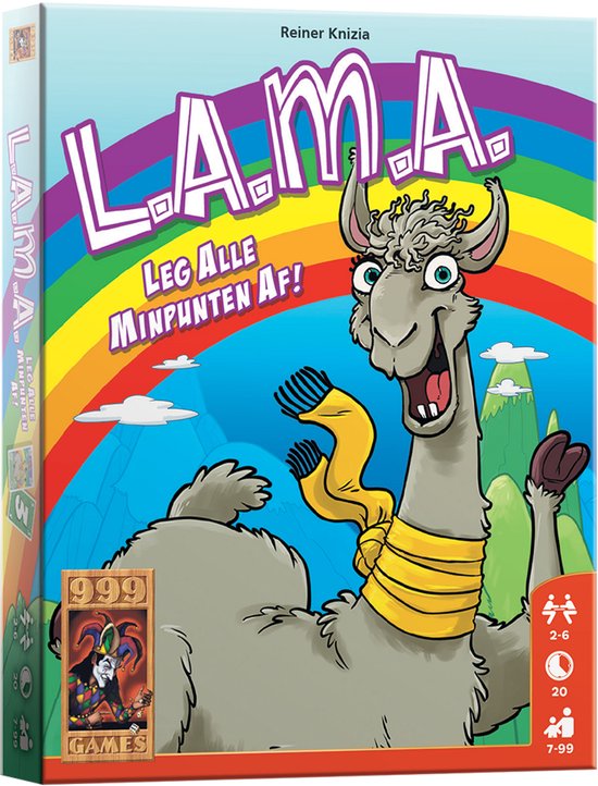 999 Games - LAMA - Jeu de cartes rapide - Règles simples - Jeu familial - Jeu de société - Jeu éducatif - Petit cadeau