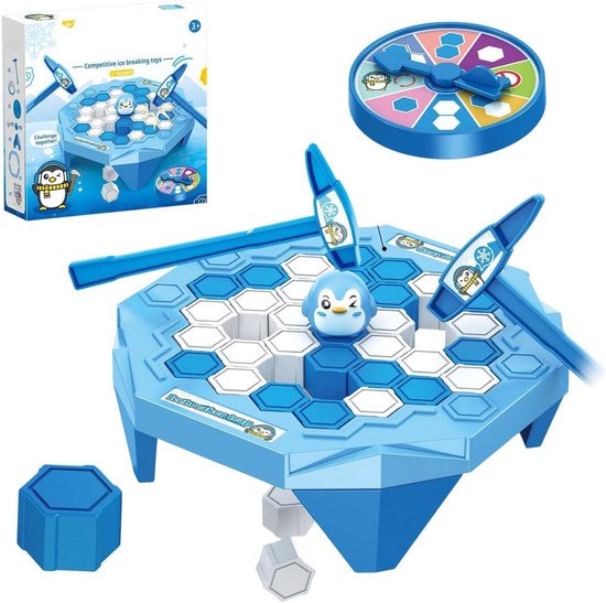 Leuke bordspellen, grappig, educatief en interactief speelgoed IJsblokjes breken, feestspel voor jongens, meisjes, kinderen en volwassenen, school, kleuterschool, reizen, kamperen