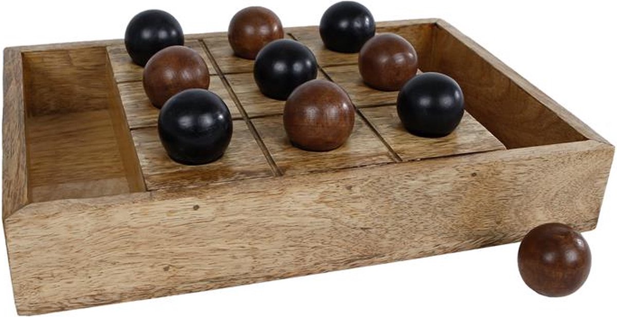 Spel "Tic Tac Toe" hout 30x20x4,25cm