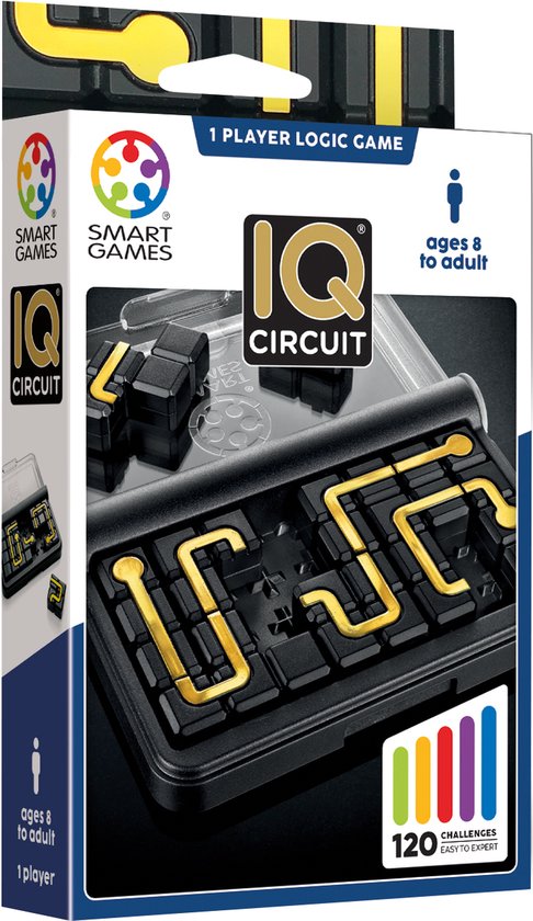 SmartGames IQ Circuit - Logisch Denkspel & Reispuzzel - 120 Opdrachten - Verbind de stippen - Educatief Solospel - Vanaf 8 Jaar