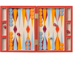 Printworks Spel - Backgammon Lacquered - Rood