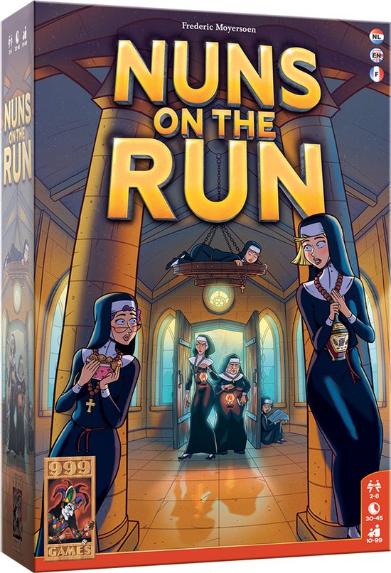 999 Games - Nuns on the run - Verstoppertje aan tafel! - 2 tot 8 spelers - Bevat spelregels in NL EN FR