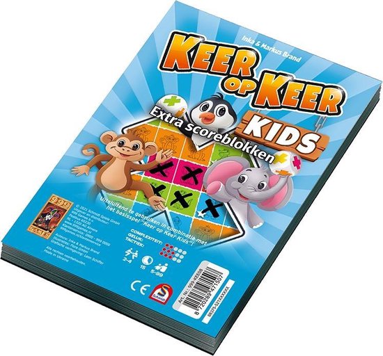 999 Games - Scoreblokken - Keer op Keer Kids - twee stuks - Dobbelspel