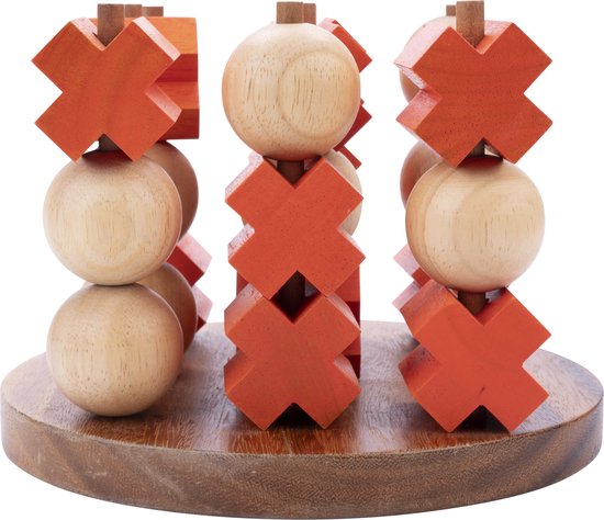 Tic Tac Toe (Large) – Houten 3 op een Rij Spel – Boter, Kaas en Eieren – Strategisch Denkspel – Klassiek Bordspel – 2 Spelers – Engelhart