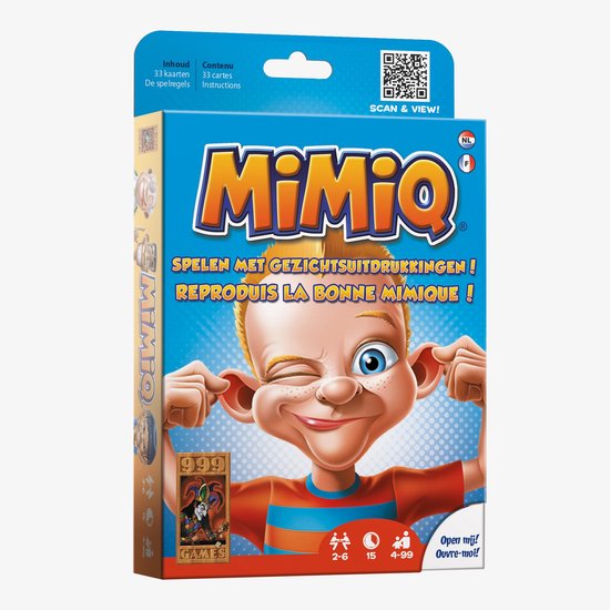 999 Games - Mimiq - Kinderspel - Hilarisch spel - Gezelschapsspel - Familiespel - bevat spelregels in NL en FR