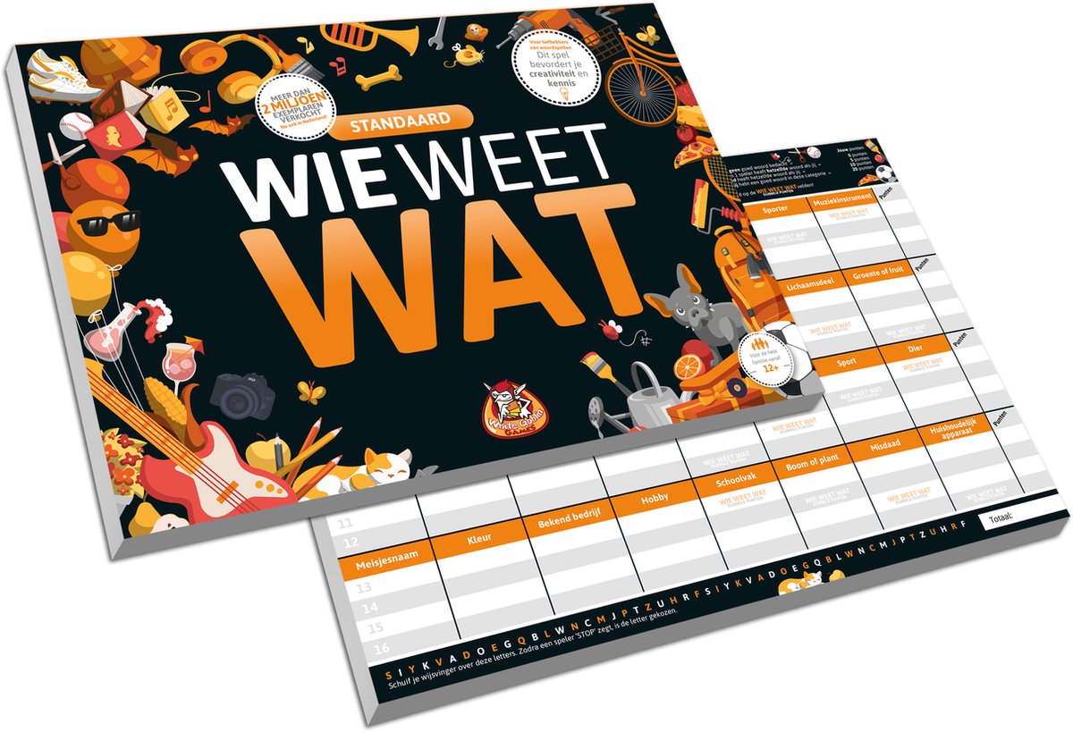 White Goblin Games Wie Weet Wat - Leerzaam gezelschapsspel + jaar