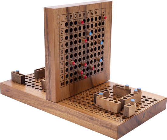 Battle Ship – Jeu de stratégie en bois – Jeu de société Bataille Navale – Jeu classique Sea Battle – Jeu de réflexion tactique – 2 Joueurs – Engelhart