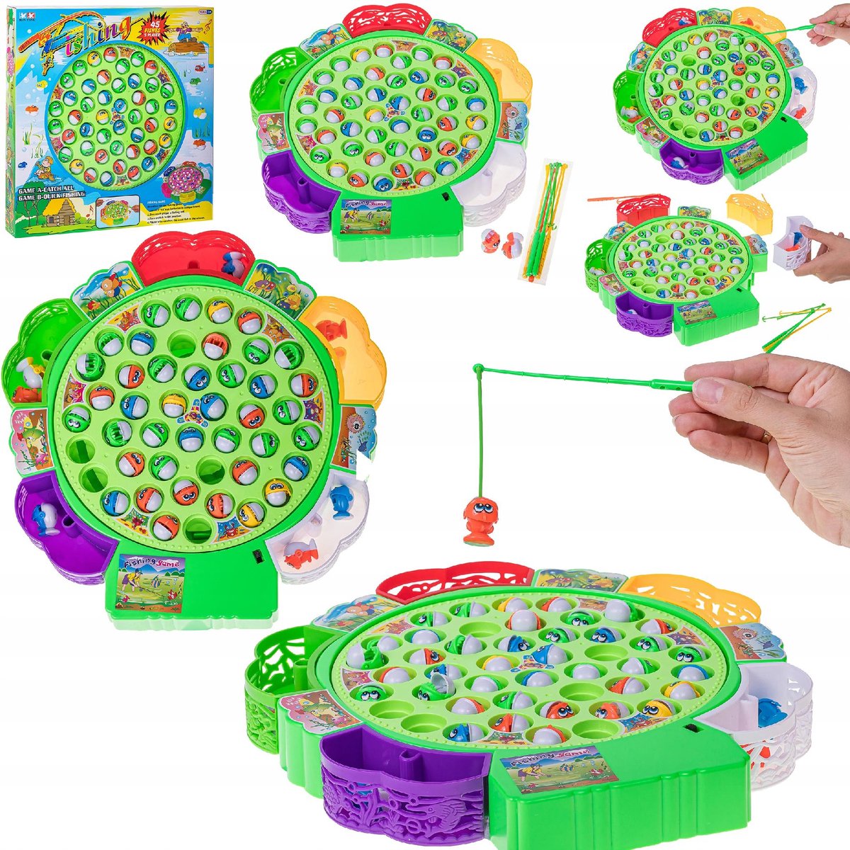 ChRLD - Jeu de société - Jeu de pêche - Pour 4 personnes - Multicolore