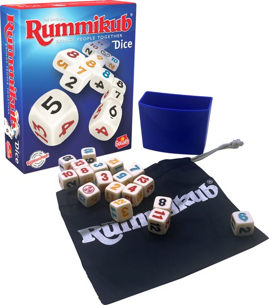 Goliath Rummikub Dice - Jeu de dés - Jeu de société - Facile à emporter en voyage ! - Rummikub avec des dés !