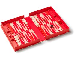 Printworks Spel Classic - Art of Backgammon - Rood/Crème