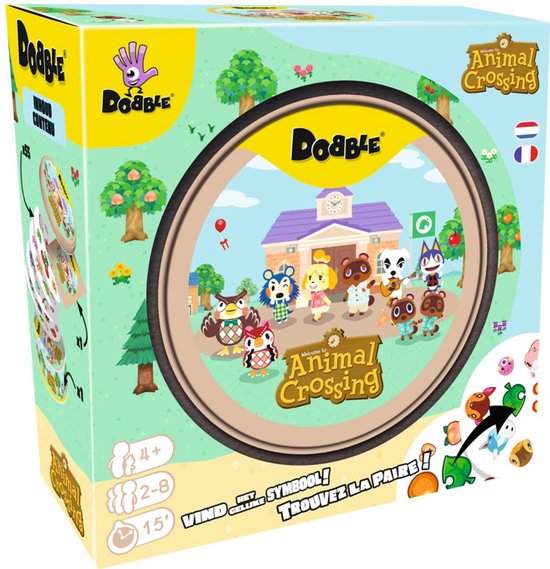 Dobble: Animal Crossing | Belgisch/Frans | Observatie- en Reactiespel | 2 tot 8 Spelers | Jaar | 15 Minuten Speelduur