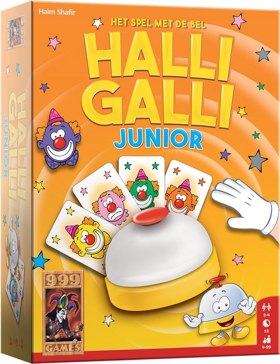 999 Games - Halli Galli - Junior - Jeu d'action - Dès 4 ans - Jeu pour enfants - Jeu de société - Jeu éducatif - Jeu de réflexes - Jeu familial - Petit cadeau