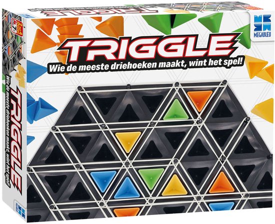 Megableu Triggle - Strategisch Bordspel - Vorm Driehoeken met Elastieken - Jaar - Gezelschapsspel voor Familie & Vrienden