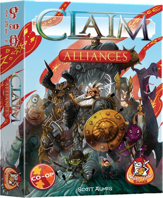 White Goblin Games - Claim Alliances - Kaartspel - 2 spelers - Tactisch kaartspel - jaar - 30 minuten