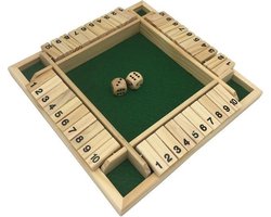 SIEPS Shut the Box - Houten dobbelspel voor 4 spelers - Educatief rekenspel