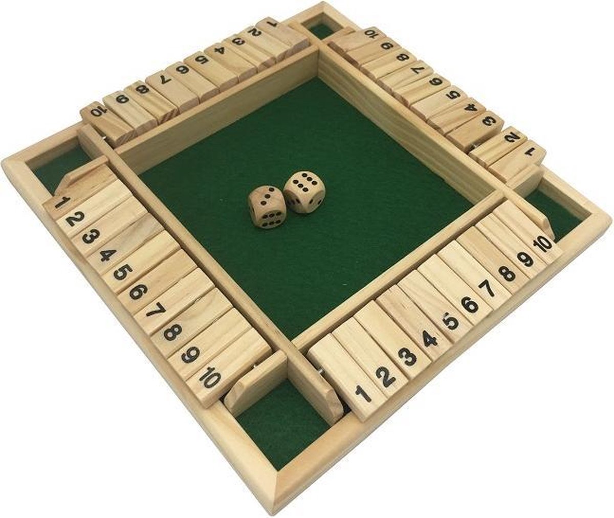 SIEPS Shut the Box - Houten dobbelspel spelers - Educatief rekenspel