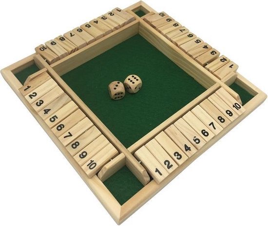 SIEPS Shut the Box - Houten dobbelspel spelers - Educatief rekenspel