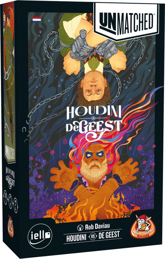 White Goblin Games - Unmatched: Houdini vs De Geest uit de Lamp - expertspel - 2 spelers - 20 minuten - jaar - Met de helden: Houdini en De Geest uit de Lamp