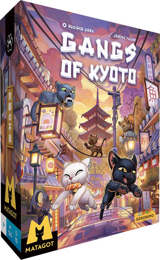 GANGS OF KYOTO FR - NL - GERONIMO GAMES - KAARTSPEL - JAAR OUD - VAN 2 TOT 5 SPELERS - PUSH YOUR LUCK