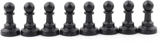 Schaakstukken Set voor Internationaal Schaakspel - Complete Set in Zwart en Wit - Kunststof - Strategisch Bordspel.