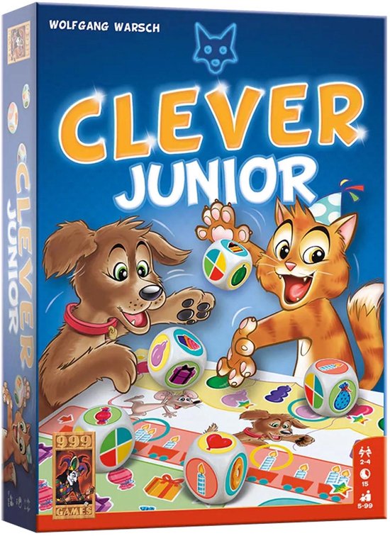 999 Games - Clever - Junior - Jeu de dés - Dès 5 ans - Jeu pour enfants - Jeu de société - Jeu éducatif - Petit cadeau