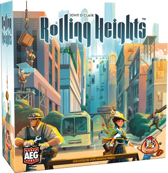 White Goblin Games - Rolling Heights - familiespel - 1 tot 4 spelers - 60 minuten - jaar - 3D bouwspel