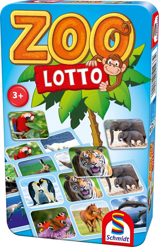 Schmidt® - Zoo Lotto - Kinderspel - Educatief geheugenspel met dieren - jaar - 1-4 spelers