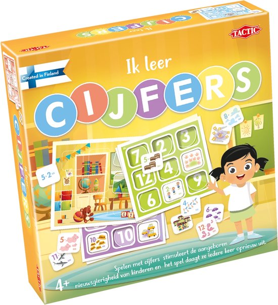 Tactic Ik Leer: Cijfers – Jeu de société – Éducatif – Jeu d'apprentissage pour apprendre à compter et reconnaître les chiffres – 1 à 4 joueurs – Dès 4 ans