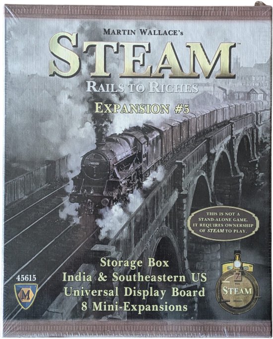 Steam: Map Expansion #5 – Bordspel Uitbreiding – India & Southeastern U.S.