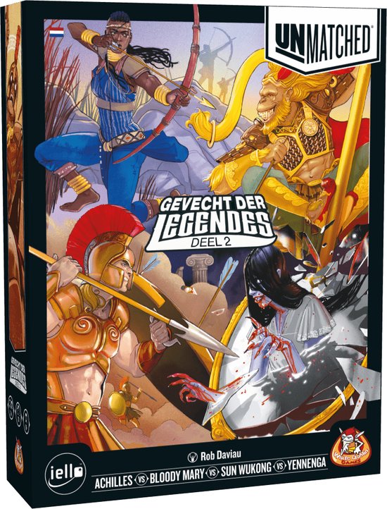 White Goblin Games - Unmatched: Gevecht der Legendes 2 - expertspel - 2 tot 4 spelers - 20 minuten - jaar - Met de helden: Yennenga, Achilles, Sun Wukong en Bloody Mary