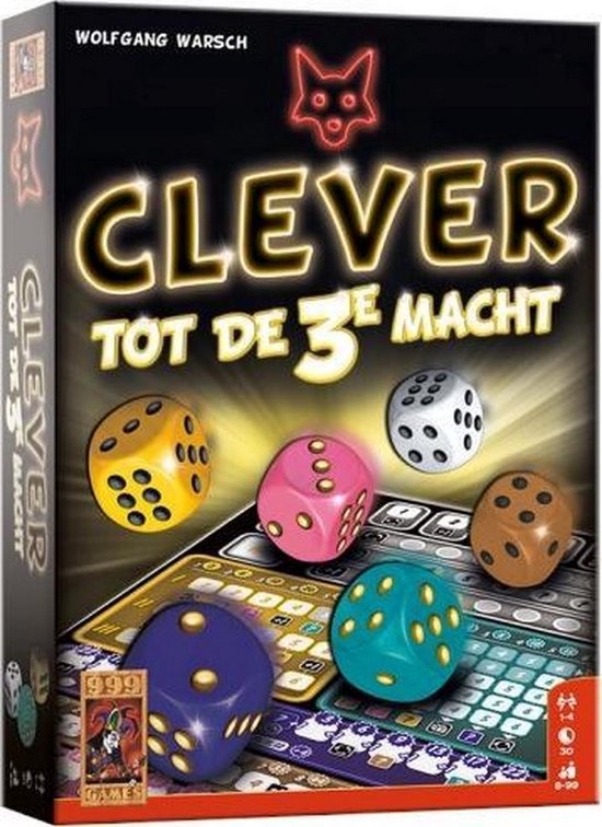 999 Games - Clever tot de 3e macht - Jeu de dés - Troisième volet du célèbre jeu de dés Clever - Jeu de société - Jeu familial - Jeu de stratégie - Petit cadeau